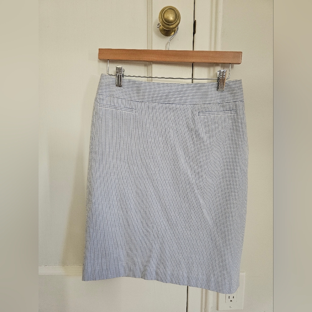 Brooks Brothers Seersucker Pencil Skirt
